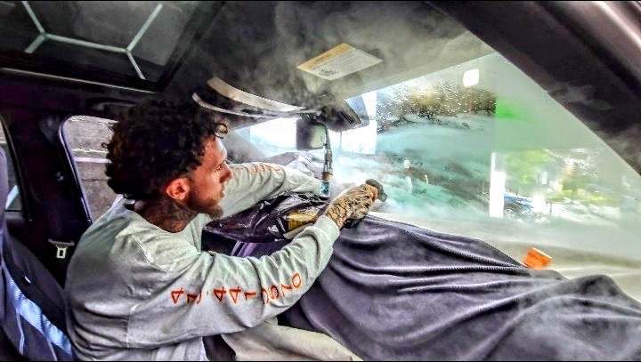 Professional interior steaming and detailing work